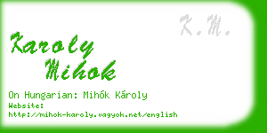 karoly mihok business card